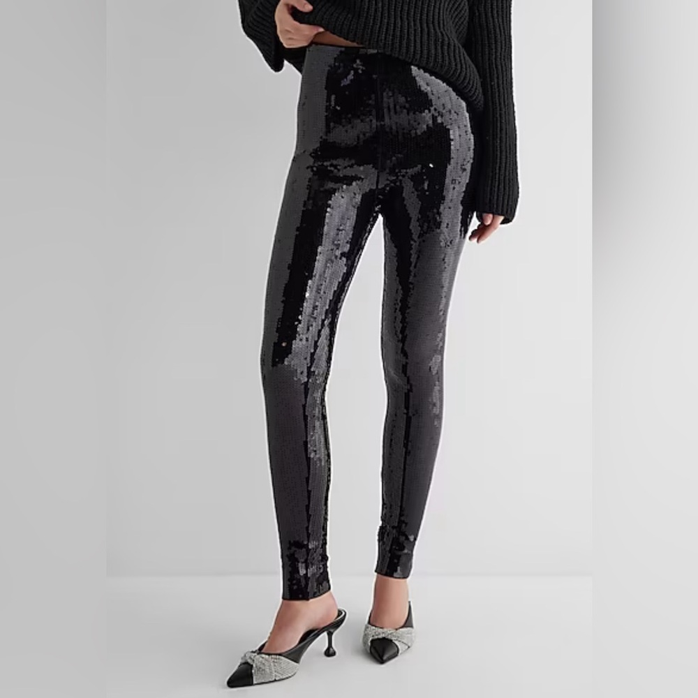High Rise Sequin Leggings